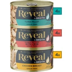 Reveal Natural Grain-Free Variety Fish & Chicken In Broth Flavored Wet Cat Food & Reveal Natural Grain-Free Variety Of Fish In Broth Flavored Wet Cat Food -Furry Friends 906806 PT3. AC SS1800 V1687957496