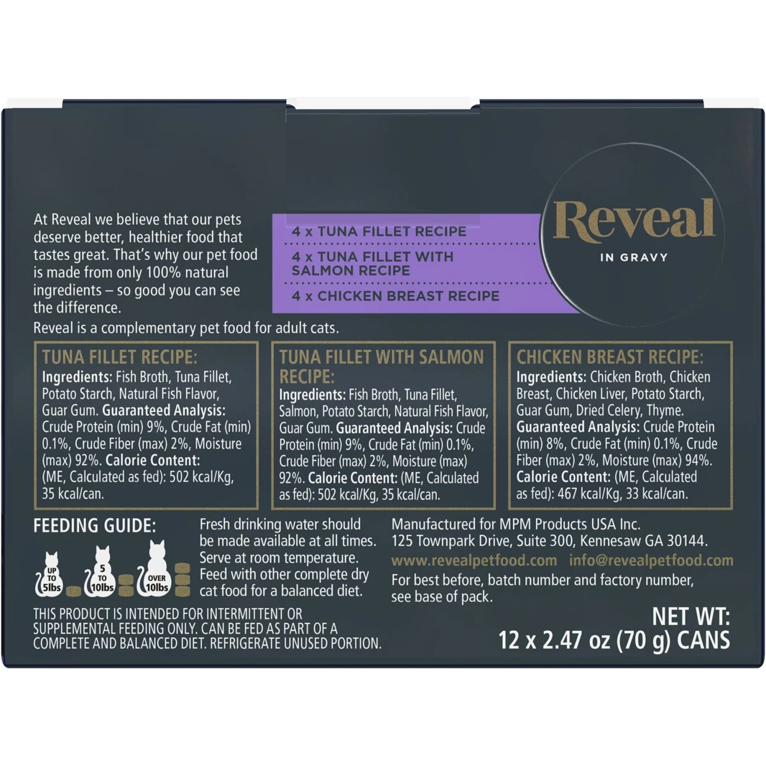 Reveal Natural Grain-Free Variety Of Fish & Chicken In Gravy Flavored Wet Cat Food & Reveal Natural Grain-Free Variety Of Fish In Broth Flavored Wet Cat Food 5 Reveal Natural Grain-Free Variety Of Fish & Chicken In Gravy Flavored Wet Cat Food & Reveal Natural Grain-Free Variety Of Fish In Broth Flavored Wet Cat Food - Image 3