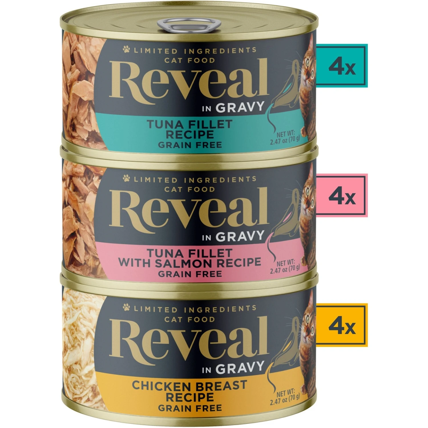 Reveal Natural Grain-Free Variety Of Fish & Chicken In Gravy Flavored Wet Cat Food & Reveal Natural Grain-Free Variety Of Fish In Broth Flavored Wet Cat Food 6 Reveal Natural Grain-Free Variety Of Fish & Chicken In Gravy Flavored Wet Cat Food & Reveal Natural Grain-Free Variety Of Fish In Broth Flavored Wet Cat Food - Image 4