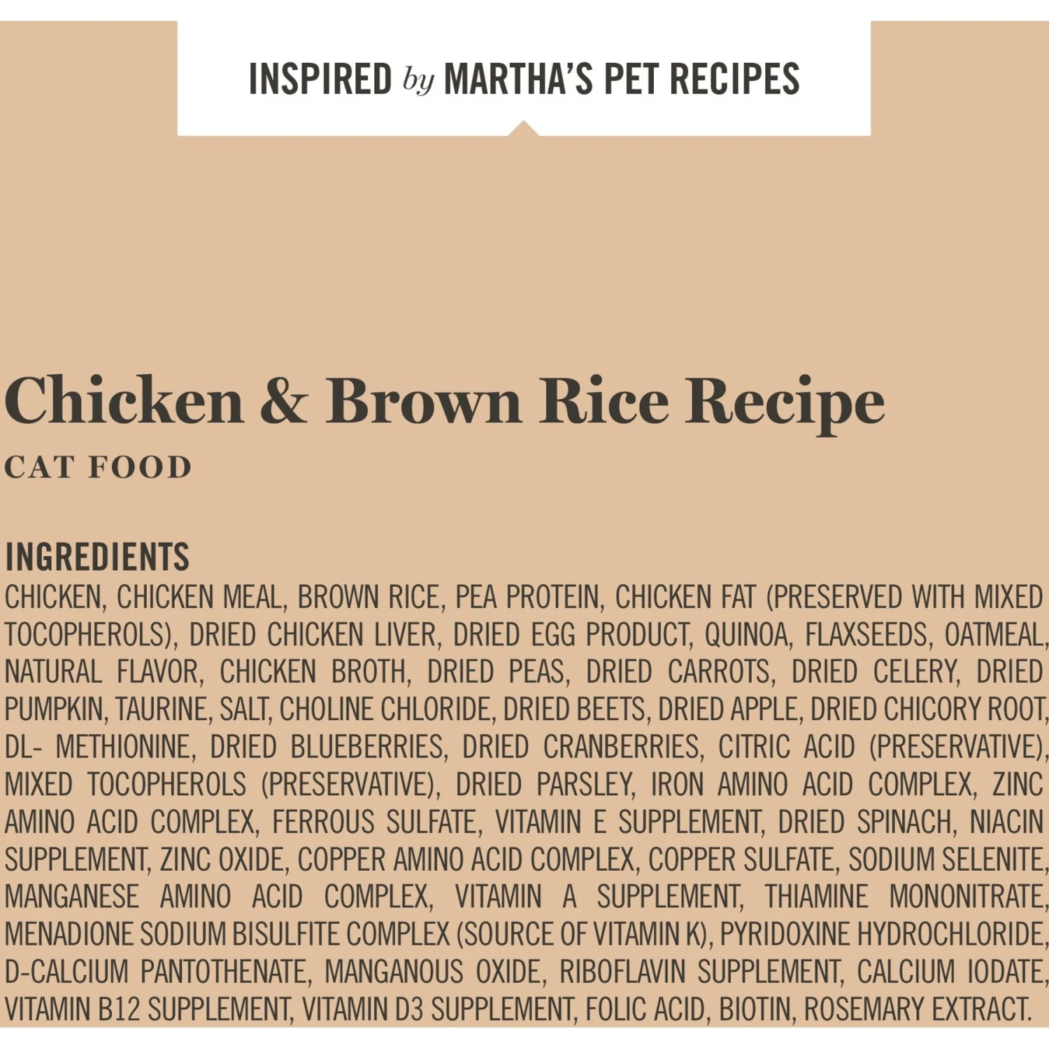 Martha Stewart Pet Food Chicken & Brown Rice Recipe Dry Cat Food 8 Martha Stewart Pet Food Chicken & Brown Rice Recipe Dry Cat Food - Image 6