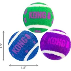 KONG Tennis Balls With Bells Cat Toy 12 KONG Tennis Balls With Bells Cat Toy -Furry Friends 91319 PT2. AC SS1800 V1603134100
