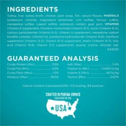 Purina ONE Turkey Recipe Pate Grain-Free Natural High Protein Canned Cat Food, 3-oz, Case Of 24 -Furry Friends 91727 PT4. AC SS1800 V1653493884