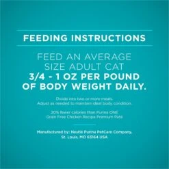 'Purina ONE Natural Weight Control Ideal Weight Tender Salmon Recipe Wet Cat Food -Furry Friends 91747 PT7. AC SS1800 V1658216635