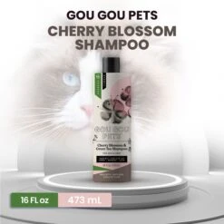 Gou Gou Pets Holistic Natural Derived Cherry Blossom & Green Tea Dog & Cat Shampoo, 16-oz Bottle -Furry Friends 917926 PT2. AC SS1800 V1694203946
