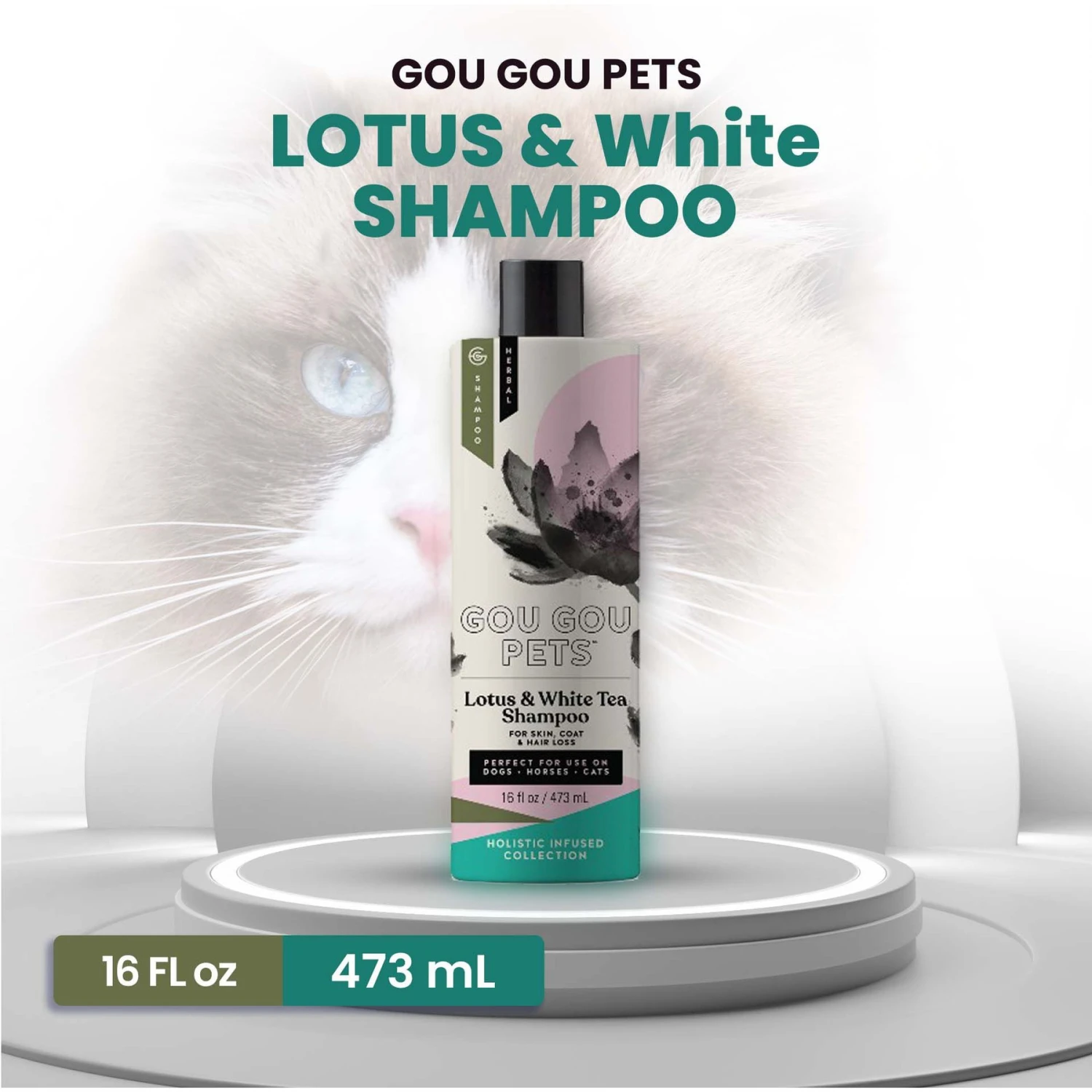 Gou Gou Pets Lotus & White Tea Dog Shampoo, 16-oz Bottle 5 Gou Gou Pets Lotus & White Tea Dog Shampoo, 16-oz Bottle - Image 3