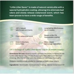 Little Litter Savers Natural Fresh Scent Cedarwood Cat Litter Deodorizer, 1-oz Bag, 3 Count -Furry Friends 931262 PT5. AC SS1800 V1691181908