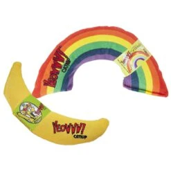 Yeowww! Catnip Yellow Banana Cat Toy & Yeowww! Catnip Rainbow Cat Toy