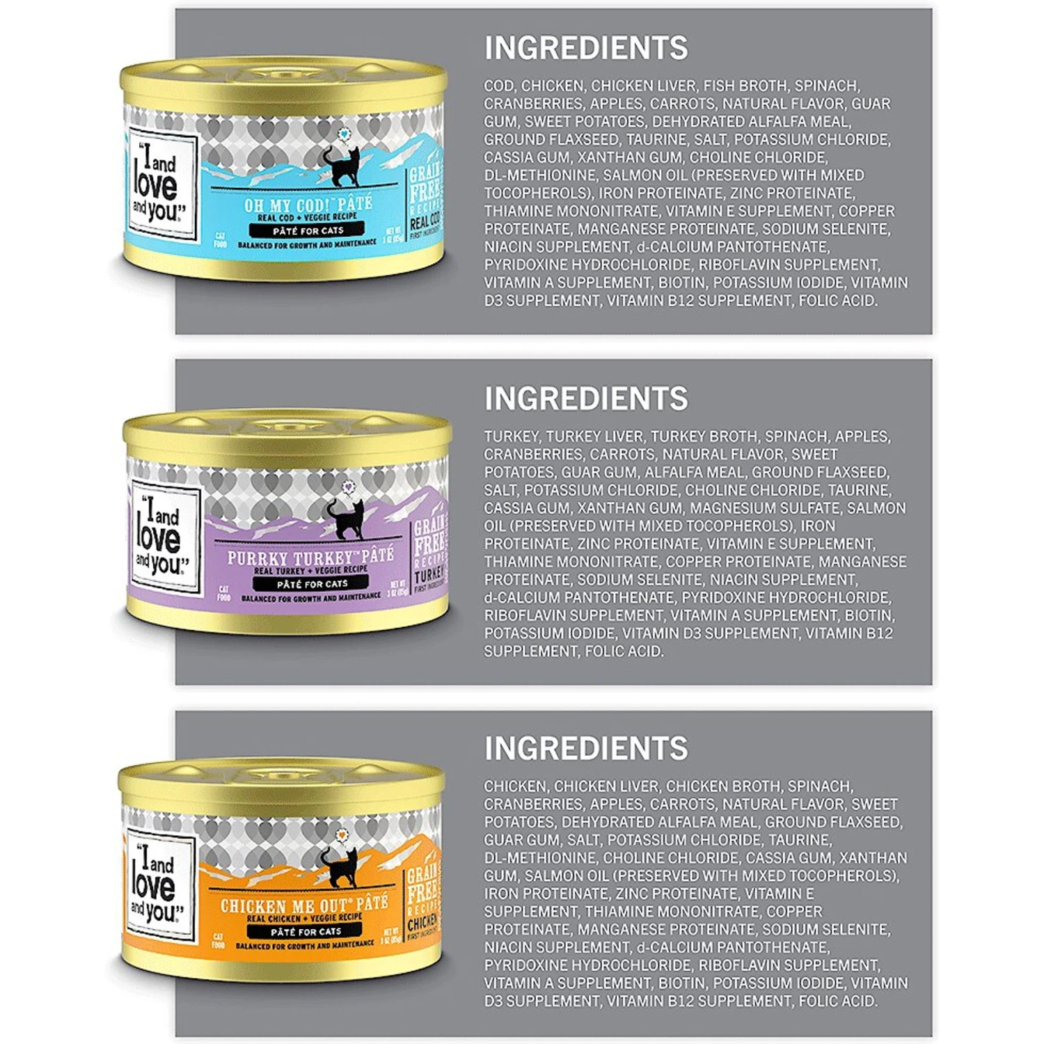 I And Love And You Variety Pack Grain-Free Canned Cat Food 9 I And Love And You Variety Pack Grain-Free Canned Cat Food - Image 7