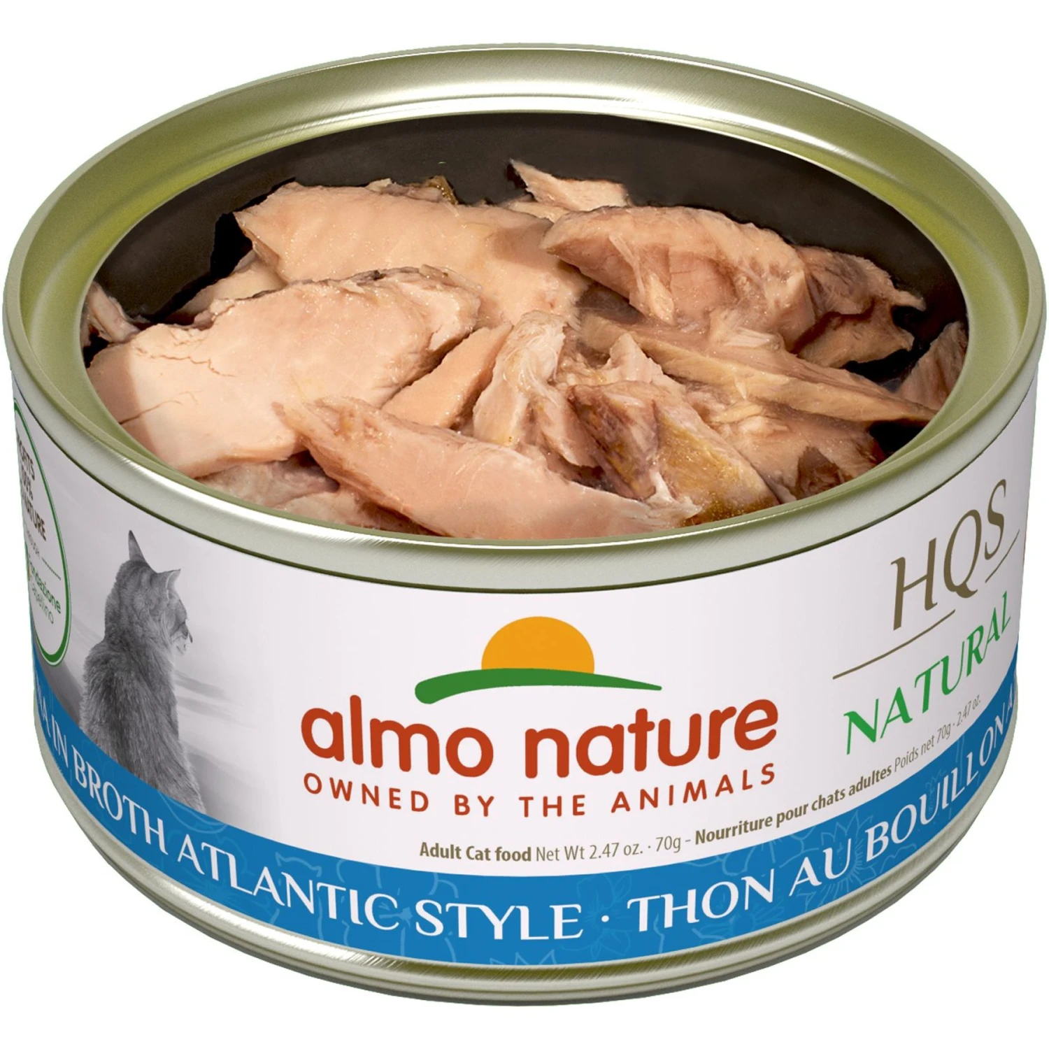 Almo Nature HQS Natural Tuna Atlantic Style In Broth Grain-Free Canned Cat Food 4 Almo Nature HQS Natural Tuna Atlantic Style In Broth Grain-Free Canned Cat Food - Image 2