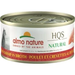 Almo Nature HQS Natural Chicken & Shrimp In Broth Grain-Free Canned Cat Food