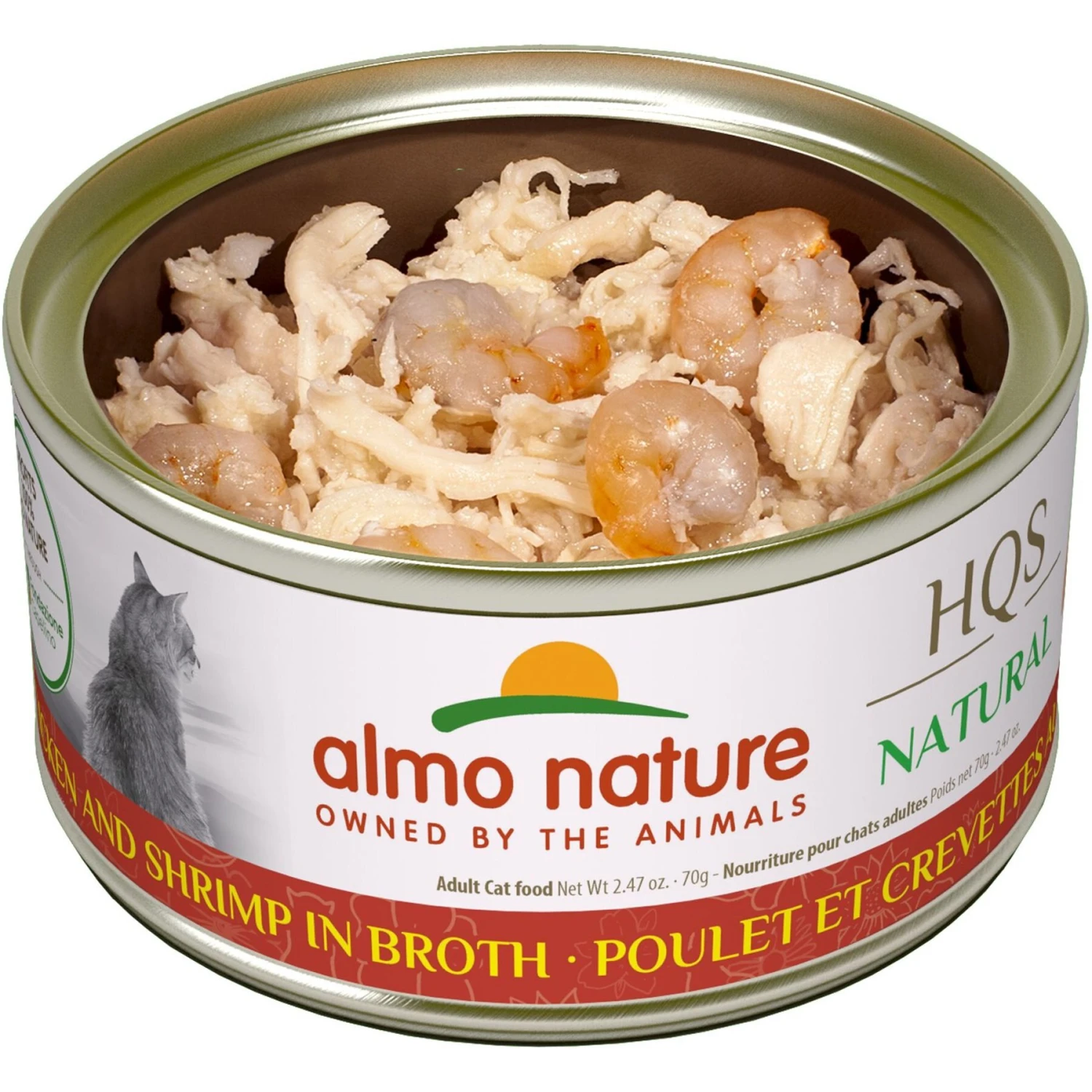 Almo Nature HQS Natural Chicken & Shrimp In Broth Grain-Free Canned Cat Food 4 Almo Nature HQS Natural Chicken & Shrimp In Broth Grain-Free Canned Cat Food - Image 2