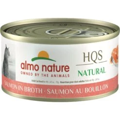 Almo Nature HQS Natural Salmon In Broth Grain-Free Canned Cat Food
