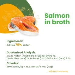 Almo Nature HQS Natural Salmon In Broth Grain-Free Canned Cat Food -Furry Friends 93585 PT4. AC SS1800 V1632849075