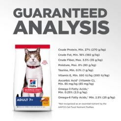 Hill's Science Diet Adult 7+ Chicken Recipe Dry Cat Food -Furry Friends 93924 PT8. AC SS1800 V1598143860