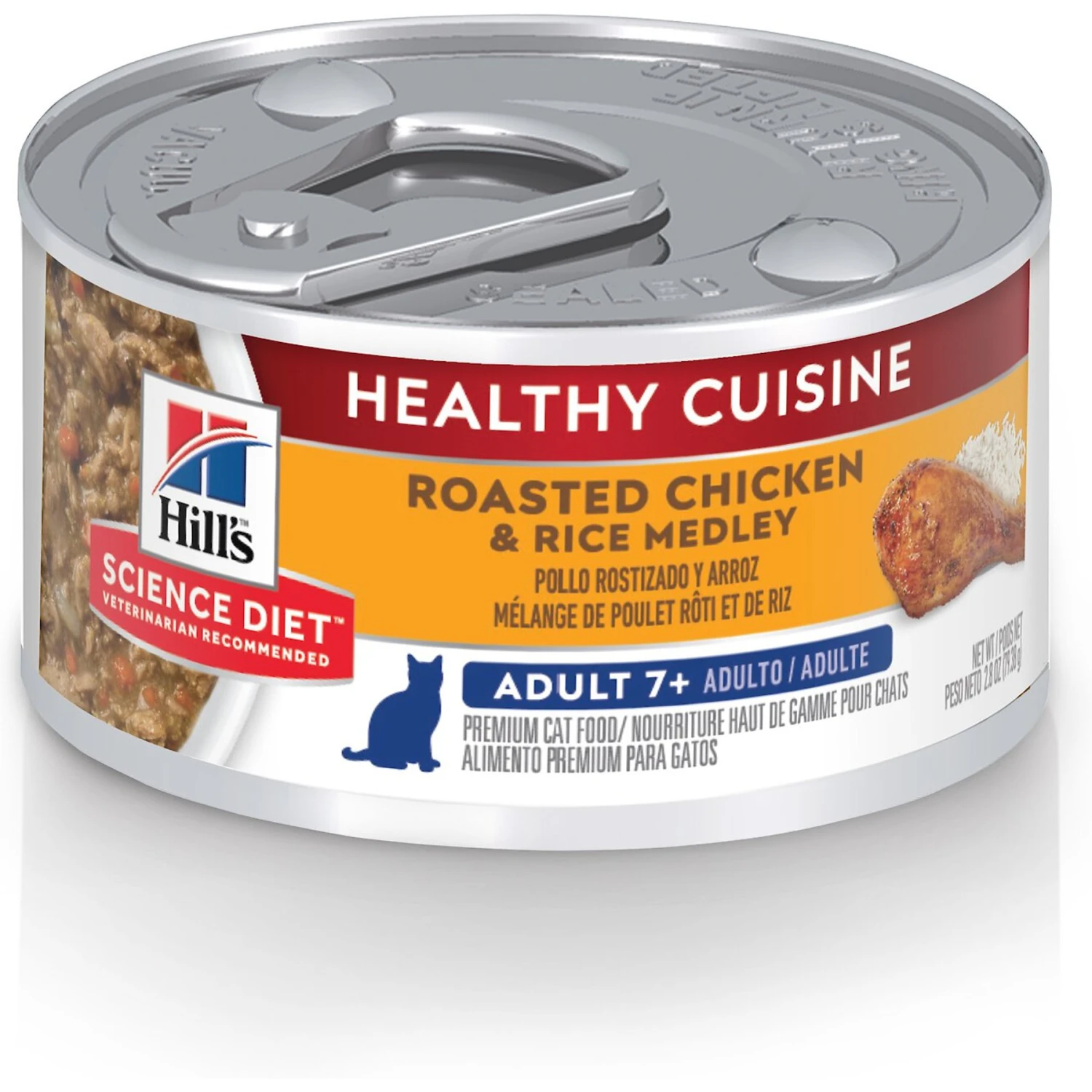 Hill's Science Diet Adult 7+ Healthy Cuisine Roasted Chicken & Rice Medley Canned Cat Food 3 Hill's Science Diet Adult 7+ Healthy Cuisine Roasted Chicken & Rice Medley Canned Cat Food