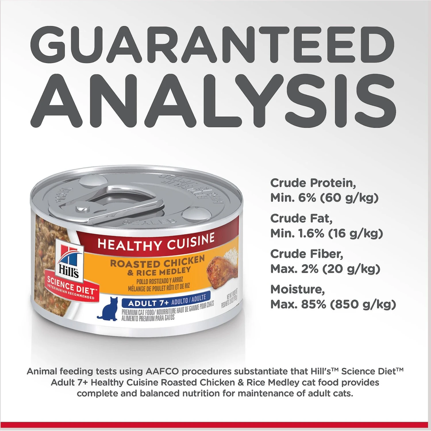 Hill's Science Diet Adult 7+ Healthy Cuisine Roasted Chicken & Rice Medley Canned Cat Food 9 Hill's Science Diet Adult 7+ Healthy Cuisine Roasted Chicken & Rice Medley Canned Cat Food - Image 7