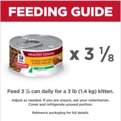 Hill's Science Diet Kitten Healthy Cuisine Tender Chicken & Rice Medley Canned Cat Food -Furry Friends 94018 PT6. AC SS1800 V1693497929