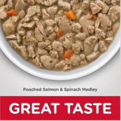 Hill's Science Diet Adult Healthy Cuisine Poached Salmon & Spinach Medley Canned Cat Food -Furry Friends 94020 PT5. AC SS1800 V1598149599