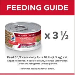 Hill's Science Diet Adult Healthy Cuisine Poached Salmon & Spinach Medley Canned Cat Food -Furry Friends 94020 PT7. AC SS1800 V1598152558