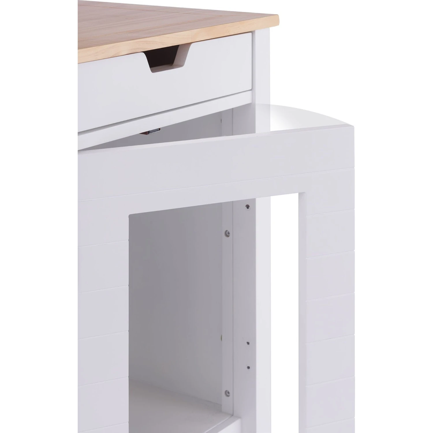 TRINITY 20-in Enclosure End Table With Drawer Cat Litter Box, White, Small 11 TRINITY 20-in Enclosure End Table With Drawer Cat Litter Box, White, Small - Image 9