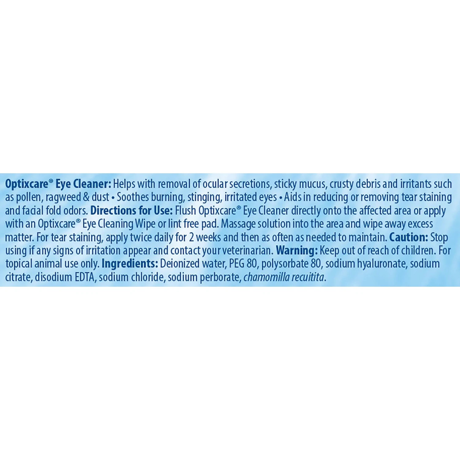 Optixcare Dog & Cat Eye Cleaner & Optixcare Dog & Cat Eye Cleaning Wipes 7 Optixcare Dog & Cat Eye Cleaner & Optixcare Dog & Cat Eye Cleaning Wipes - Image 5