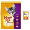 Meow Mix Original Choice Dry Cat Food & Temptations Classic Tasty Chicken Flavor Soft & Crunchy Cat Treats