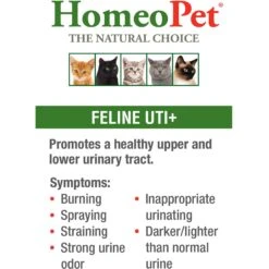 HomeoPet UTI+ Homeopathic Medicine For Urinary Tract Infections UTI For Cats & Pet Naturals UT Support Cat Chews -Furry Friends 947598 PT4. AC SS1800 V1693921607