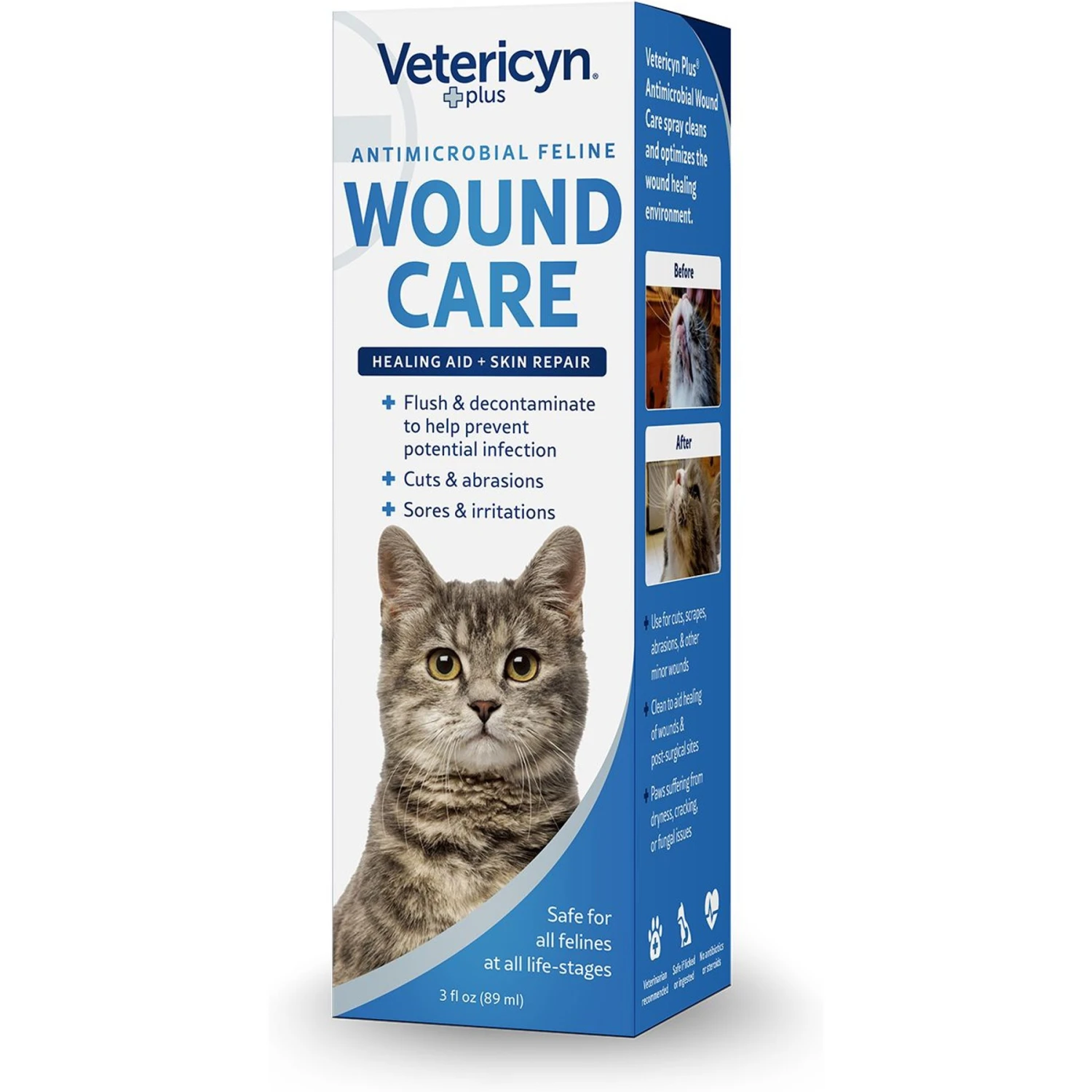 Vetericyn Plus Antimicrobial Cat Wound Care Spray & HomeoPet Feline Skin & Itch Cat Supplement 5 Vetericyn Plus Antimicrobial Cat Wound Care Spray & HomeoPet Feline Skin & Itch Cat Supplement - Image 3