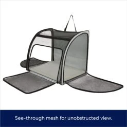 Frisco Travel Safety Dog & Cat Carrier & Pet Fit For Life Collapsible Portable Litter Box With Collapsible Bowl -Furry Friends 947670 PT2. AC SS1800 V1693925085