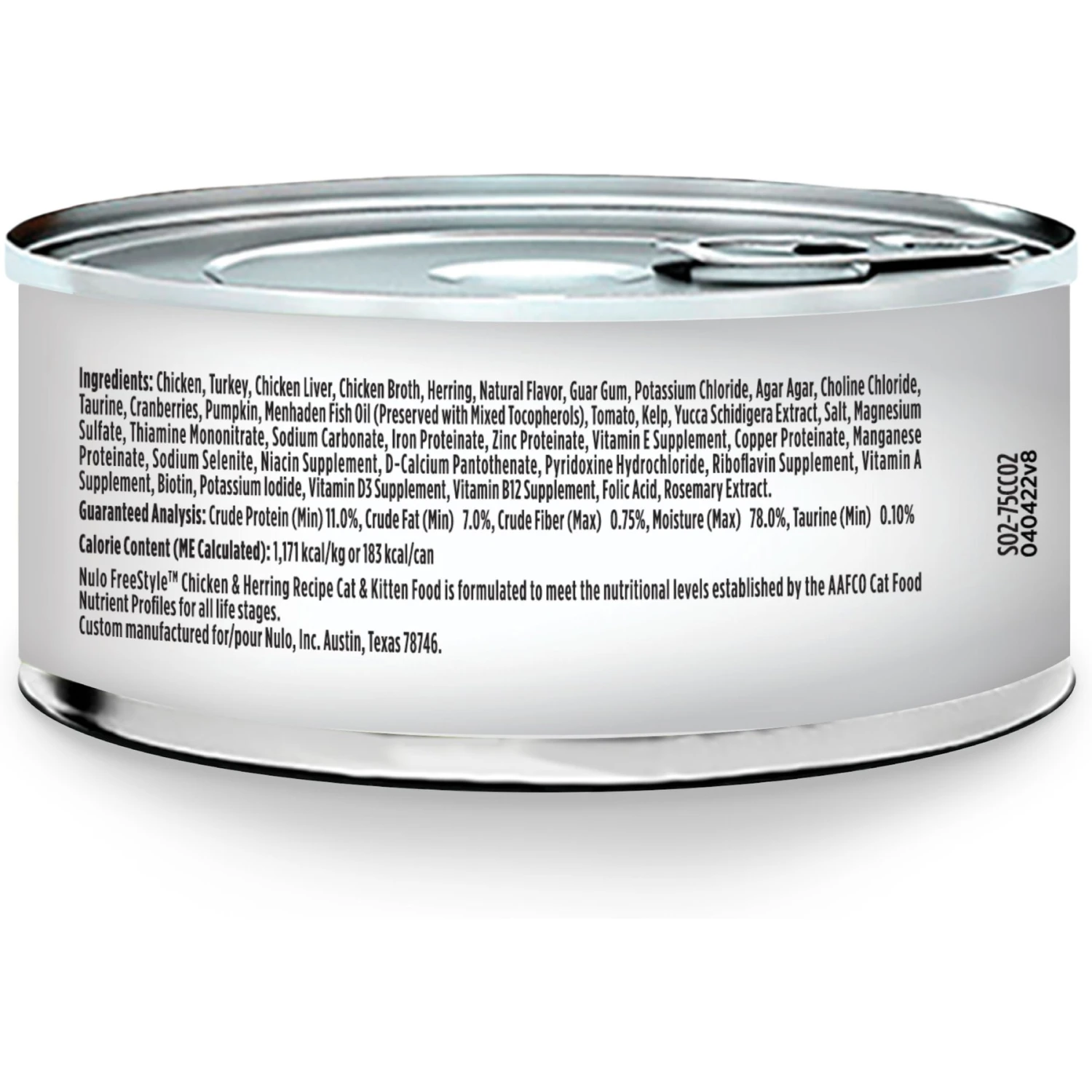 Nulo Freestyle Chicken & Herring Recipe Grain-Free Canned Cat & Kitten Food 4 Nulo Freestyle Chicken & Herring Recipe Grain-Free Canned Cat & Kitten Food - Image 2