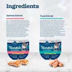 Blue Buffalo Tastefuls Savory Singles Salmon & Tuna Entree Variety Pack Adult Cuts In Gravy Wet Cat Food, 2.6-oz Twin Pack, Case Of 12 -Furry Friends 954238 PT4. AC SS1800 V1695052215