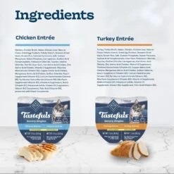 Blue Buffalo Tastefuls Savory Singles Chicken & Turkey Entree Variety Pack Cuts In Gravy Wet Cat Food, 2.6-oz Twin Pack, Case Of 12 -Furry Friends 954254 PT4. AC SS1800 V1695052218