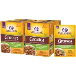 Wellness Healthy Indulgence Gravies With Bits Of Chicken & Turkey Smothered In Gravy Grain-Free Wet Cat Food Pouches