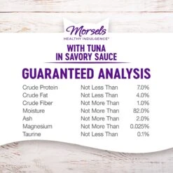 Wellness Healthy Indulgence Morsels With Tuna In Savory Sauce Grain-Free Wet Cat Food Pouches -Furry Friends 95727 PT6. AC SS1800 V1695839118