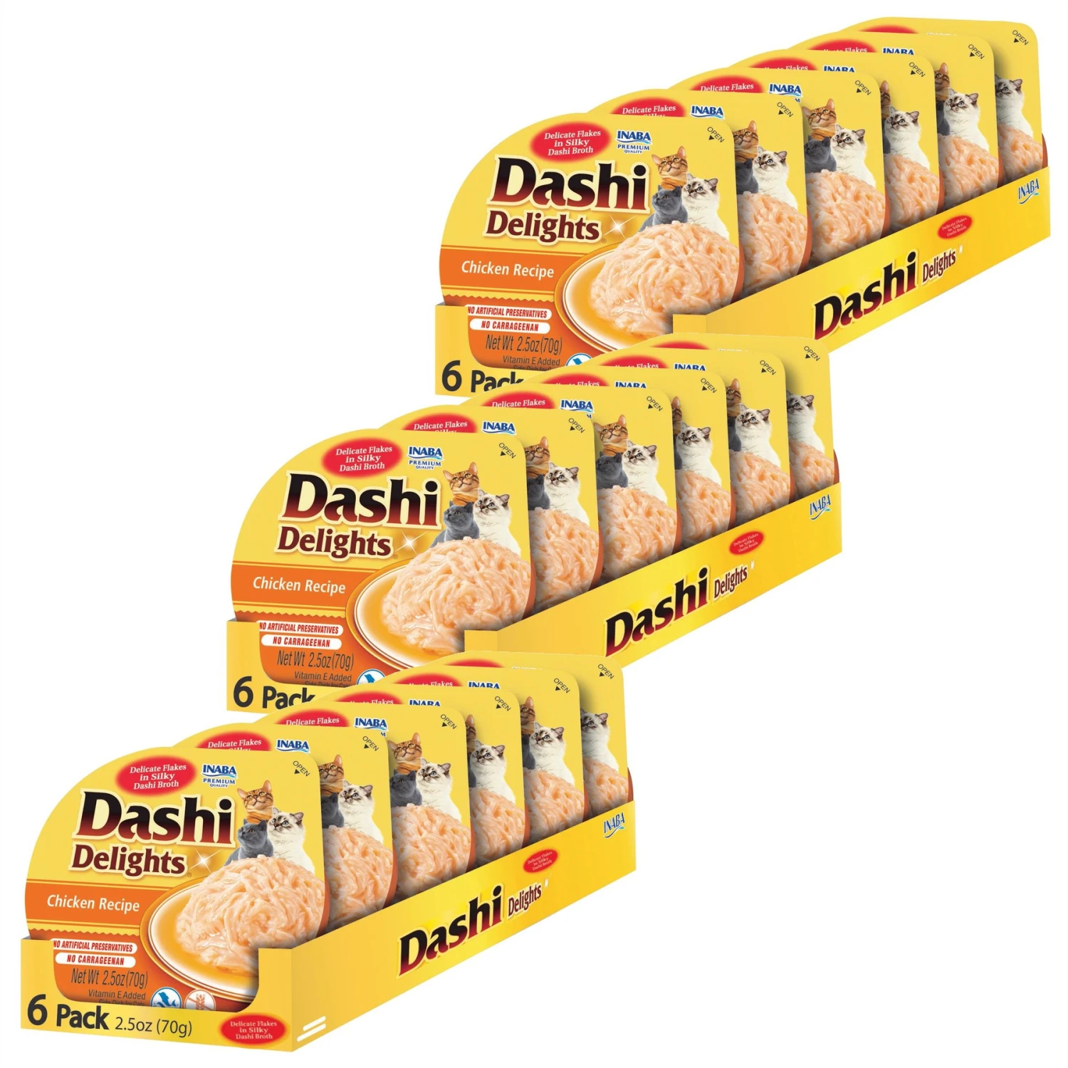 Inaba Dashi Delights Chicken Flavored Bits In Broth Cat Food Topping 3 Inaba Dashi Delights Chicken Flavored Bits In Broth Cat Food Topping