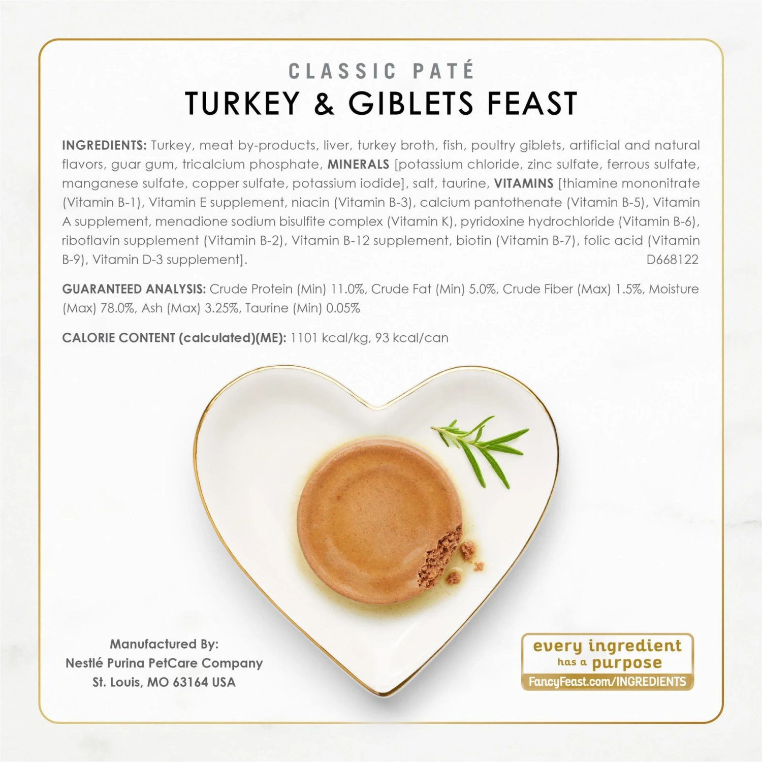 Fancy Feast Poultry & Beef Collection Variety Pack Grain-Free Pate Wet Cat Food, 3-oz Can, Case Of 30 7 Fancy Feast Poultry & Beef Collection Variety Pack Grain-Free Pate Wet Cat Food, 3-oz Can, Case Of 30 - Image 5