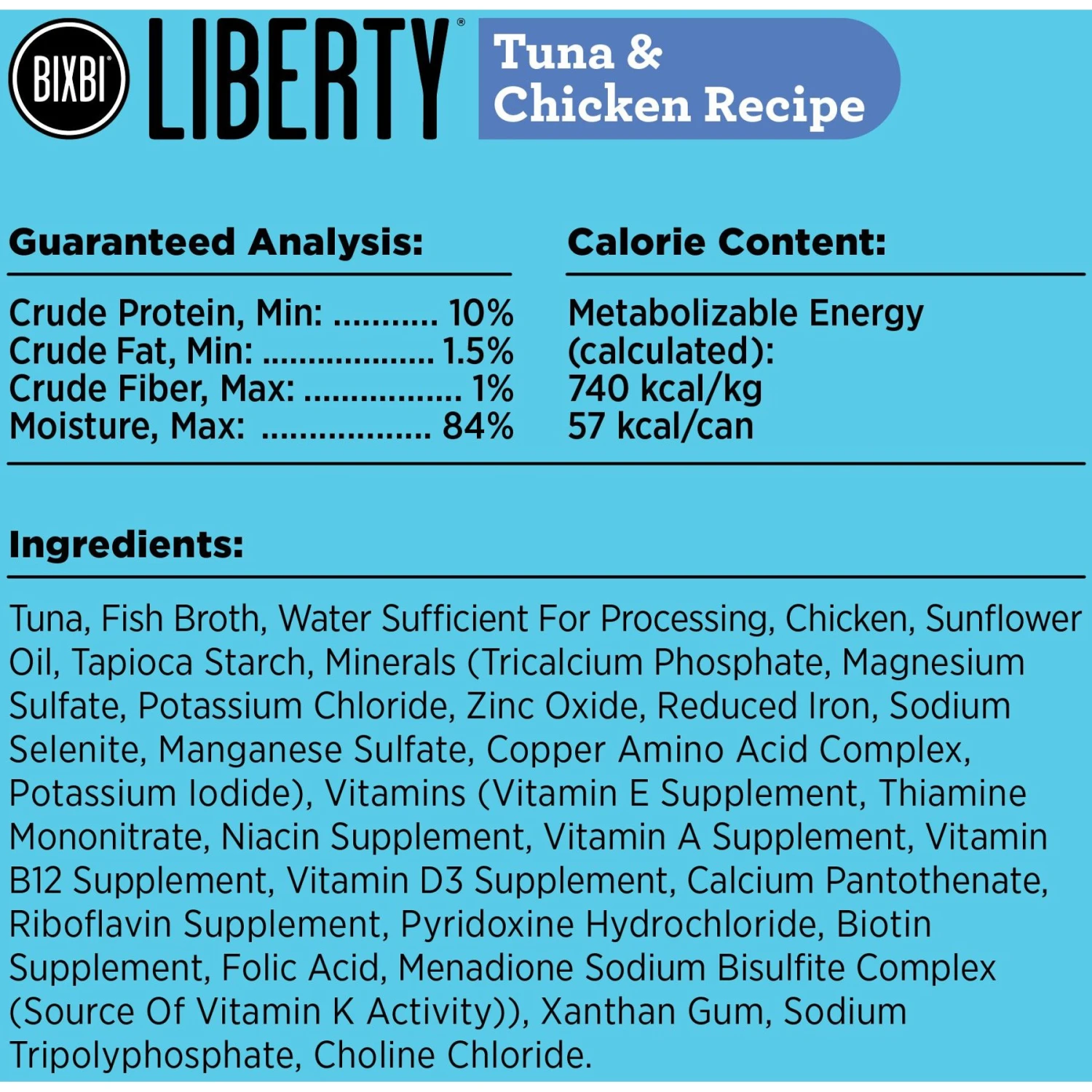 BIXBI LIBERTY Chicken, Salmon & Tuna Recipe Grain-Free Wet Cat Food, 2.75-oz Can, Case Of 12 8 BIXBI LIBERTY Chicken, Salmon & Tuna Recipe Grain-Free Wet Cat Food, 2.75-oz Can, Case Of 12 - Image 6