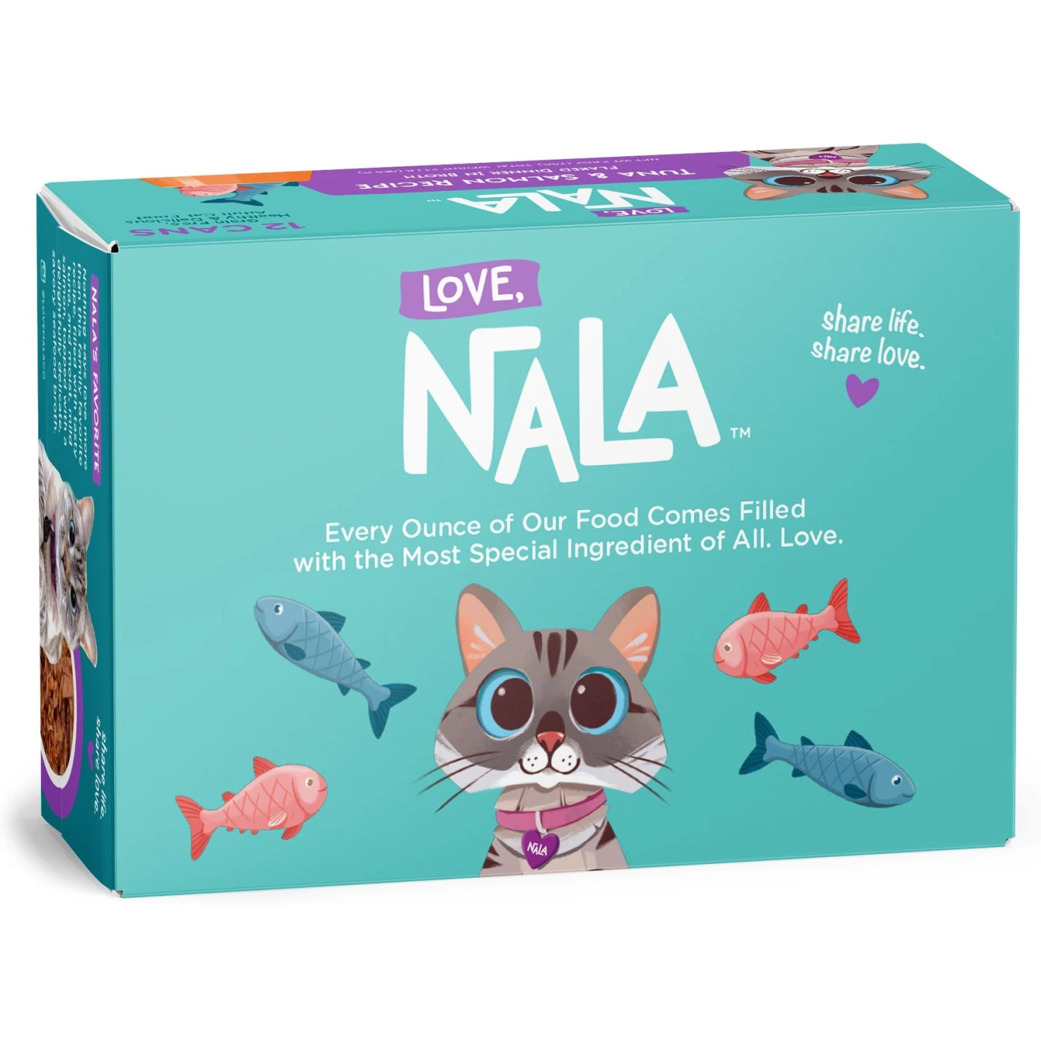 Love, Nala Flaked Tuna & Salmon Recipe In Broth Adult Grain-Free Wet Cat Food, 2.8-oz Can, Case Of 12 4 Love, Nala Flaked Tuna & Salmon Recipe In Broth Adult Grain-Free Wet Cat Food, 2.8-oz Can, Case Of 12 - Image 2