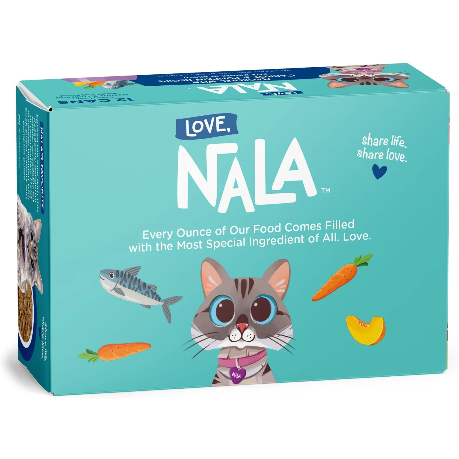 Love, Nala Mackerel Pate With Carrot & Pumpkin Recipe In Broth Adult Grain-Free Wet Cat Food, 2.8-oz Can, Case Of 12 4 Love, Nala Mackerel Pate With Carrot & Pumpkin Recipe In Broth Adult Grain-Free Wet Cat Food, 2.8-oz Can, Case Of 12 - Image 2