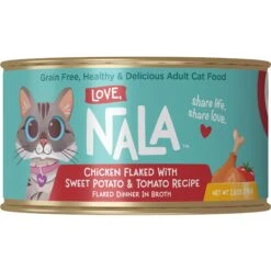 Love, Nala Chicken Flaked With Sweet Potato & Tomato Recipe In Broth Adult Grain-Free Wet Cat Food, 2.8-oz Can, Case Of 12
