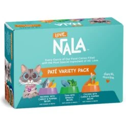 Love, Nala Pate Variety Pack Adult Grain-Free Wet Cat Food, 2.8-oz Can, Case Of 12