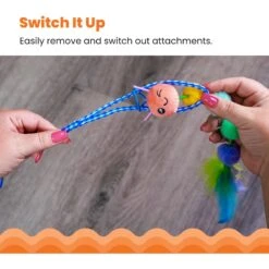 Catstages Tail Teaser Ground Prey Play Wand Cat Toy, Green -Furry Friends 976182 PT6. AC SS1800 V1696615405