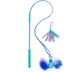 Catstages Tail Teaser Air Prey Play Wand Cat Toy, Blue