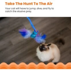 Catstages Tail Teaser Air Prey Play Wand Cat Toy, Blue 13 Catstages Tail Teaser Air Prey Play Wand Cat Toy, Blue -Furry Friends 976214 PT3. AC SS1800 V1696615462