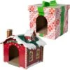 Frisco Holiday Gift Box Cardboard Cat House & Frisco Holiday Santa's Workshop Cardboard Cat House -Furry Friends 986158 MAIN. AC SS1800 V1698257790