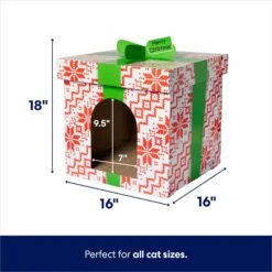 Frisco Holiday Gift Box Cardboard Cat House & Frisco Holiday Santa's Workshop Cardboard Cat House 13 Frisco Holiday Gift Box Cardboard Cat House & Frisco Holiday Santa's Workshop Cardboard Cat House -Furry Friends 986158 PT2. AC SS1800 V1698258056