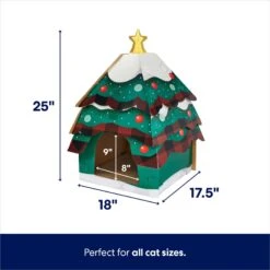 Frisco Holiday Christmas Tree Cardboard Cat House & Frisco Holiday Santa's Workshop Cardboard Cat House 13 Frisco Holiday Christmas Tree Cardboard Cat House & Frisco Holiday Santa's Workshop Cardboard Cat House -Furry Friends 986190 PT2. AC SS1800 V1698257848