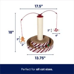 Frisco Holiday Santa Hat & Mistletoe Cat Tracks Cat Toy & Frisco Holiday Gingerbread Interactive Cat Scratcher Cat Toy With Catnip -Furry Friends 986246 PT6. AC SS1800 V1698258116