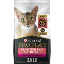 Purina Pro Plan Adult Sensitive Skin & Stomach Lamb & Rice Formula Dry Cat Food & Purina Pro Plan Focus Sensitive Skin & Stomach Duck & Arctic Char Variety Pack Canned Cat Food, 3-oz Can, Case Of 24 -Furry Friends 986510 PT1. AC SS1800 V1698672728