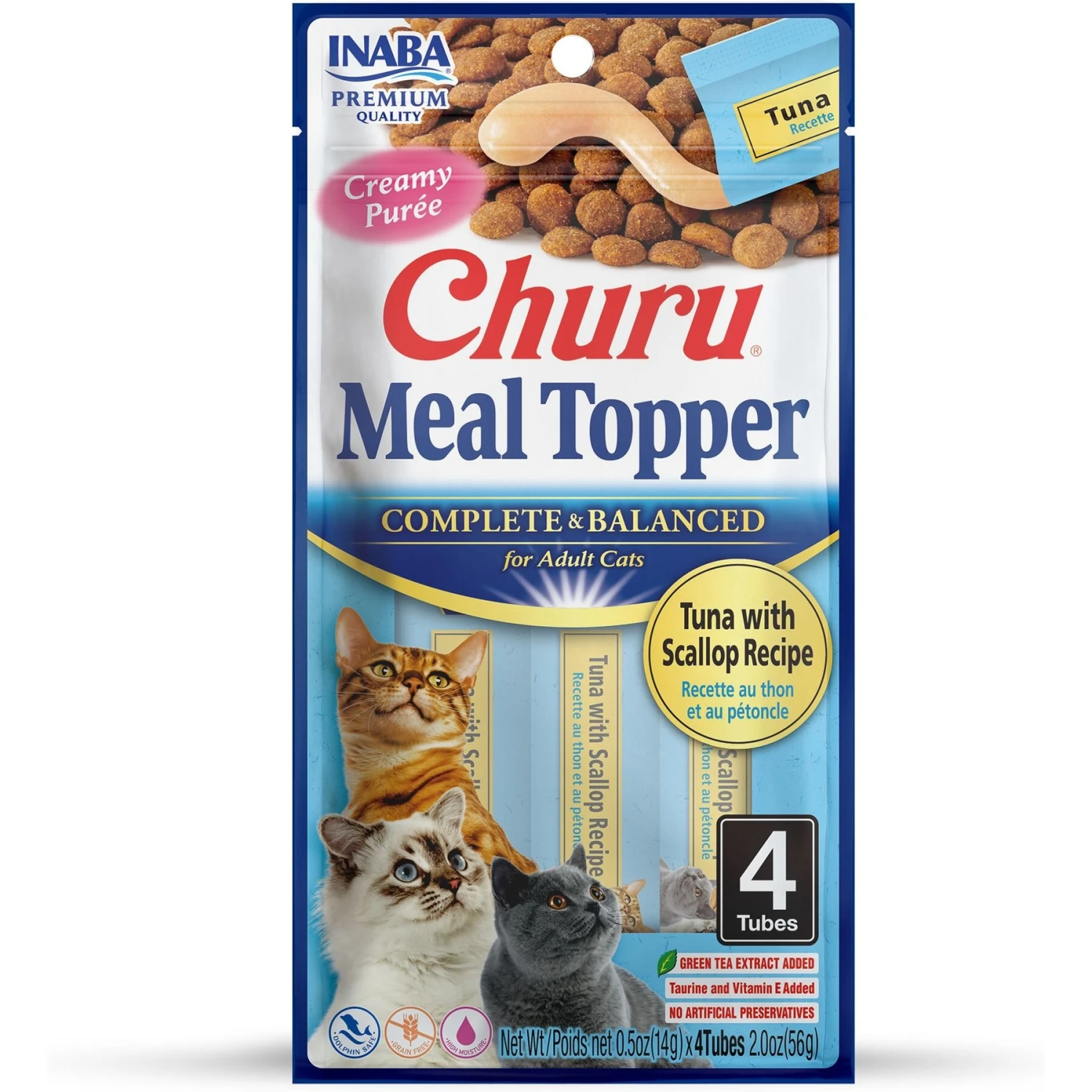Inaba Churu Tuna With Scallop Recipe Grain-Free Cat Food Topper, 0.5-oz Tube, 4 Count 3 Inaba Churu Tuna With Scallop Recipe Grain-Free Cat Food Topper, 0.5-oz Tube, 4 Count